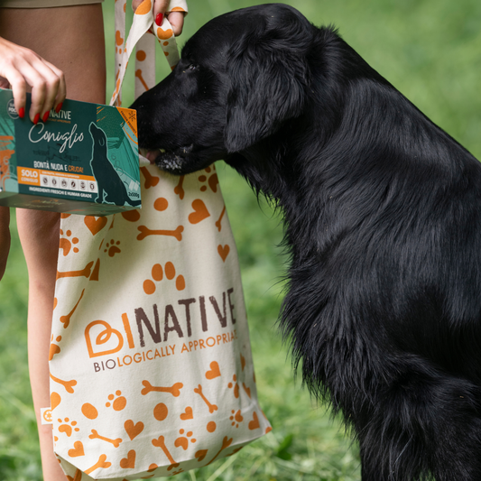 Tote Bag in Cotone Resistente Binative – Borsa Grande per Passeggiate e Viaggi con il Cane